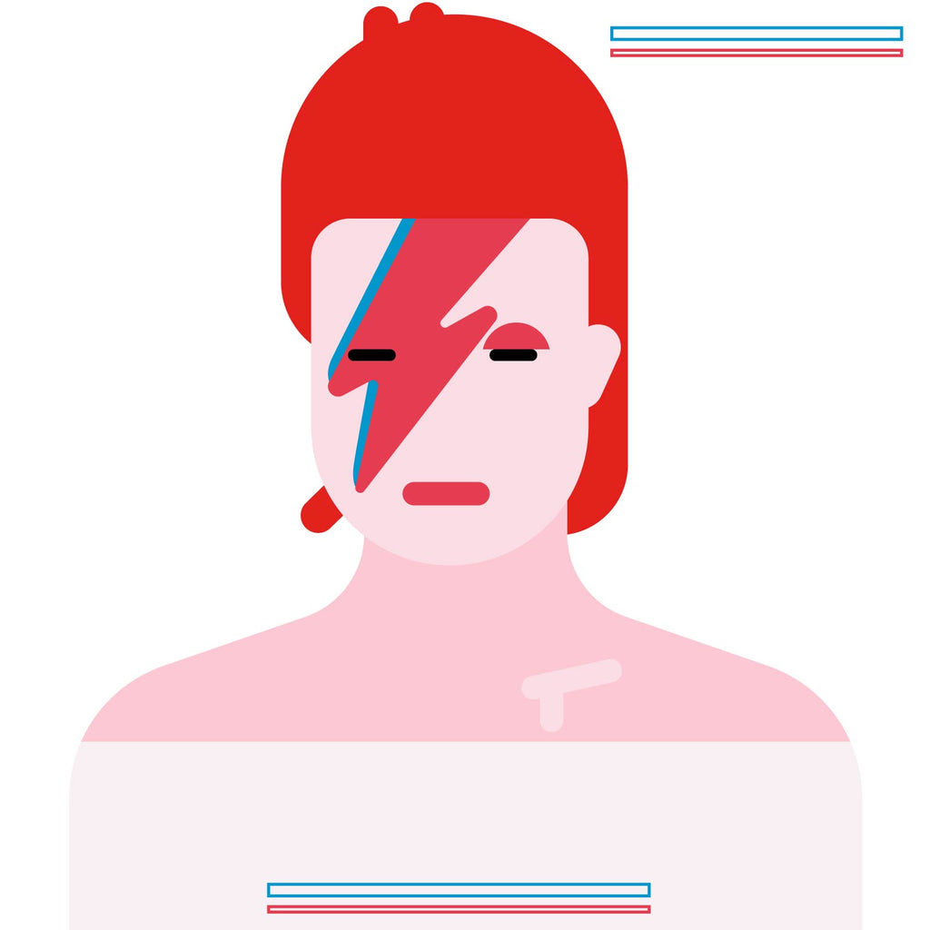 David Bowie 'Aladdin Sane' 12" print