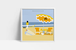 Neil Young 'On The Beach'  12" print